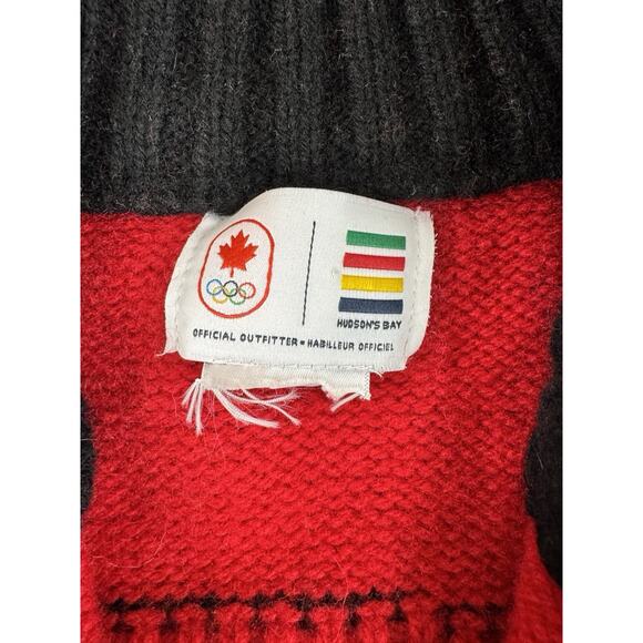 Team Canada 2014 Sochi Olympic Wool Zip Sweater M Red Beaver Maple Leaf Heritage - Picture 4 of 9